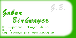 gabor birkmayer business card